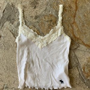 White lace tank top